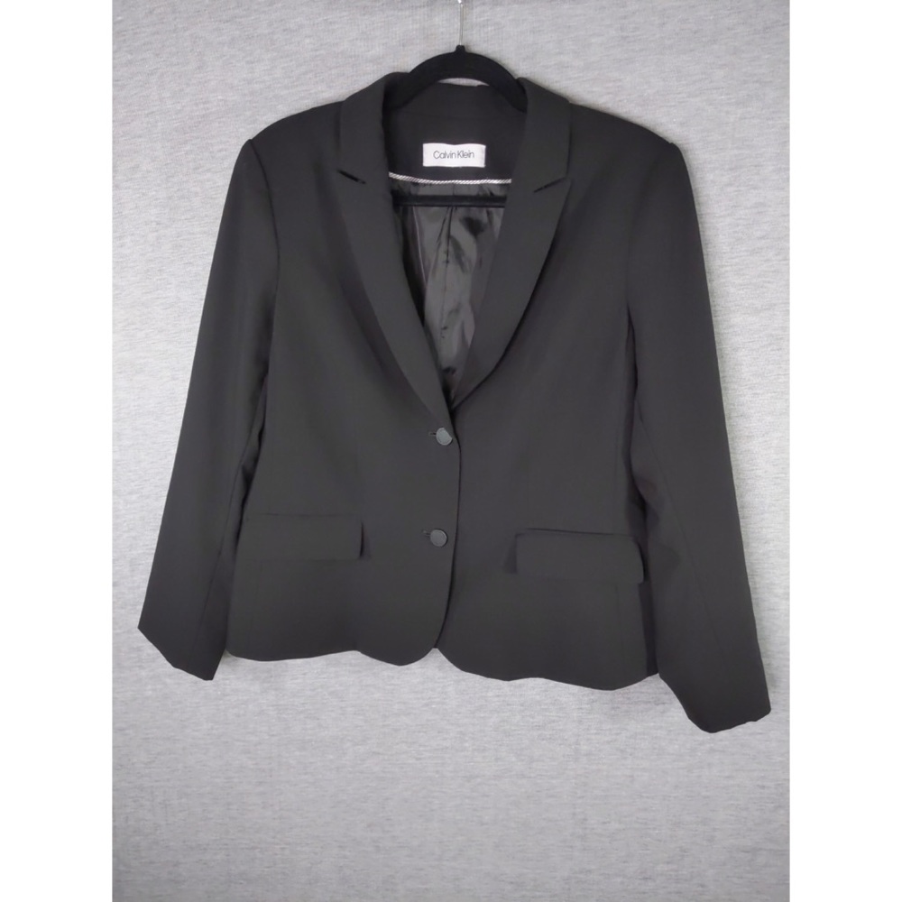 Calvin Klein Two Button Black Suit Jacket - Picture 5 of 12